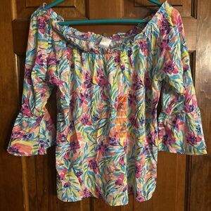 Stella Parker 3/4 Bell Sleve On/Off Shoulder Top Size M NWT